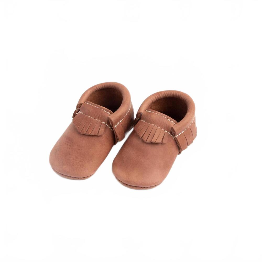 NEW FRESHLY PICKED kids' red rocks moccasin in brown
